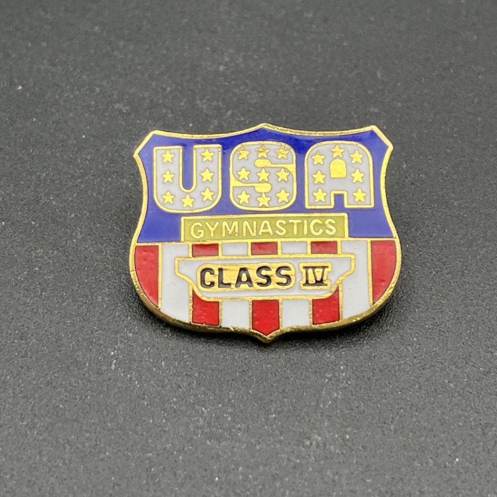 Team USA Gymnastics Class IV Shield‎ Crest Lapel Hat Pin